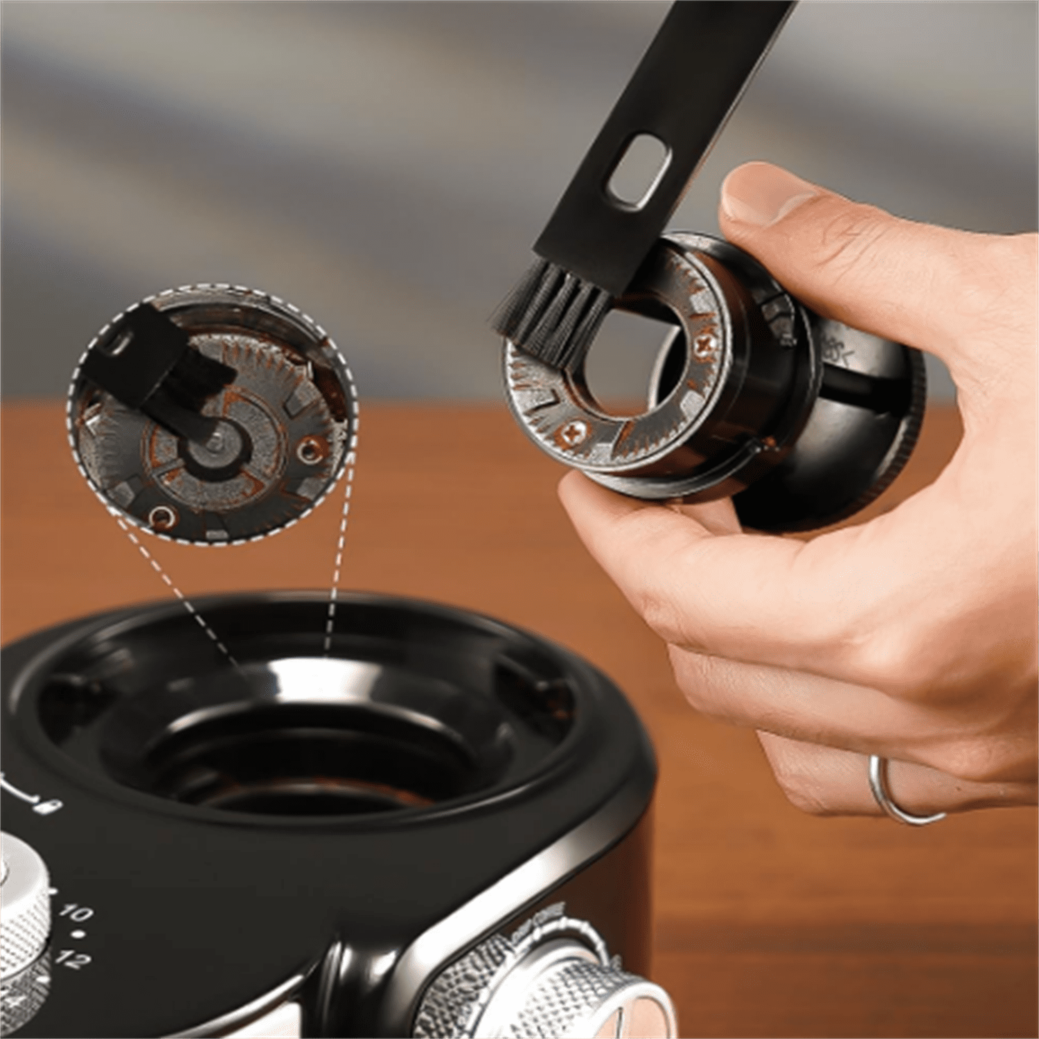 Electric Burr Coffee Grinder 2.0, Adjustable Burr Mill with 16 Precise Grind Setting for 2-14 Cup, Black