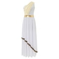 thumbnail image 7 of iiniim Womens Halloween Grecian Goddness Dress One Shoulder Ancient Greek Queen Toga Robe Champagne XL, 7 of 7