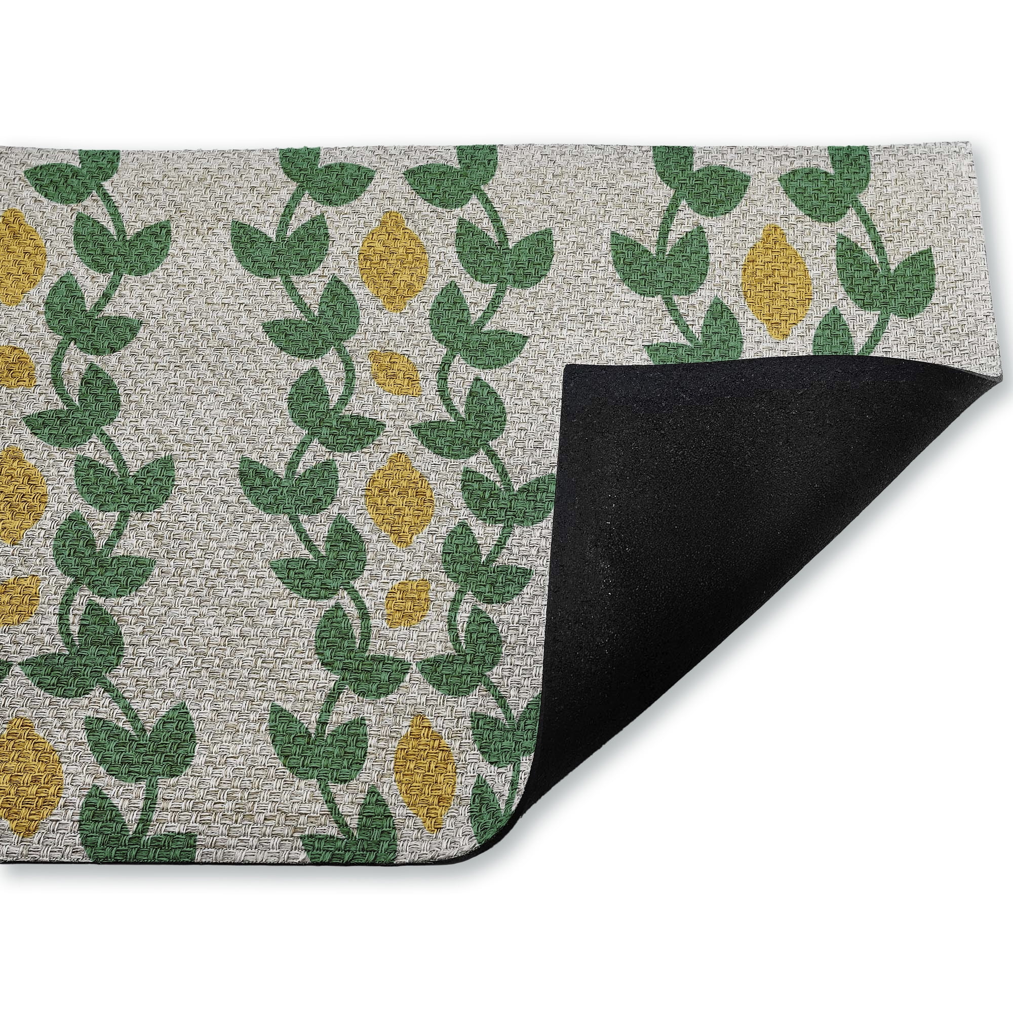 Stupell Industries Vertical Lemon Vines Printed Outdoor Imitation Sisal Floor Mat, design by Lil' Rue
