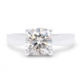 thumbnail image 2 of AFFY 2CT Moissanite Diamond Engagement Ring for Women in 14K White Gold over Silver-9, 2 of 8