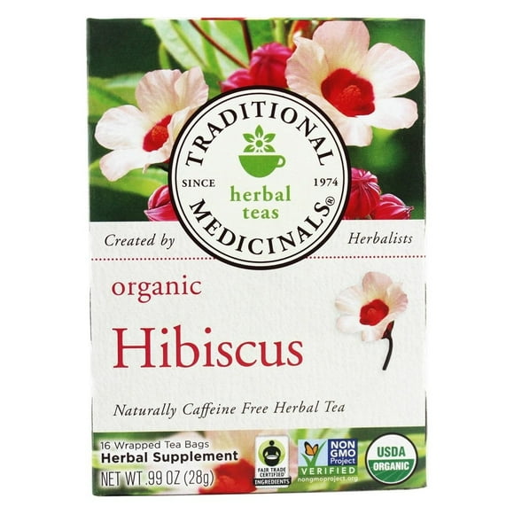 Traditional Medicinals - Organic Herbal Tea Hibiscus - 16 Tea Bags