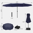 thumbnail image 5 of Soonbuy 15ft Extra Large Patio Umbrella, with Crank Handle, UV-Resistant, for Poolside, Deck, Garden, Backyard Shade, 5 of 5