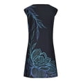 thumbnail image 5 of SMihono Robe d'Été Grande Taille pour Femmes 2023 Été Confortable Mode Décontractée Sans Manches Col en V Imprimé Robe Moulante, 5 of 5