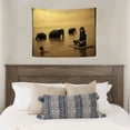 thumbnail image 4 of RKSupls Tapestry Wall Hanging Art, Woman Meditating with Elephants Hanging Tapestry Decoration for Daily Bedroom, Living Room, Dorm, Apartment Hallway Home Decor,40*30in, 4 of 5
