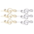 thumbnail image 1 of 6Pcs Pinza de horquilla geométrica Nota Pinza para el cabello Accesorios para el cabello, 1 of 9