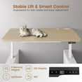thumbnail image 4 of SEDETA 63" Standing Office Desk with Storage, Height Adjustable Executive Desk witj Power Outlets & Open Shelves, Large Computer Desk with Privacy Panel for Home Office, White, 4 of 9