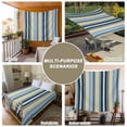 thumbnail image 6 of Blue Yellow Striped Tapestry for Bedroom Wall Hanging Tapestry, Farmhouse Stripes Vintage Ceiling Backdrop Tapestries Poster Blanket Wall Decor for Teens Room Living Room Dorm 59" x 90", 6 of 8