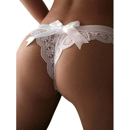 

Skksst Women s Valentine Gift Bowknot Seamless Underwear Lace Knickers Thong Panties