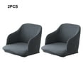 thumbnail image 4 of ZheElen 2pack/lot Quick Installation Chair Covers For Instant Room Upgrade High Elastic Polyester Curved Stretchy Chair Cover darkgray 1Set, 4 of 6