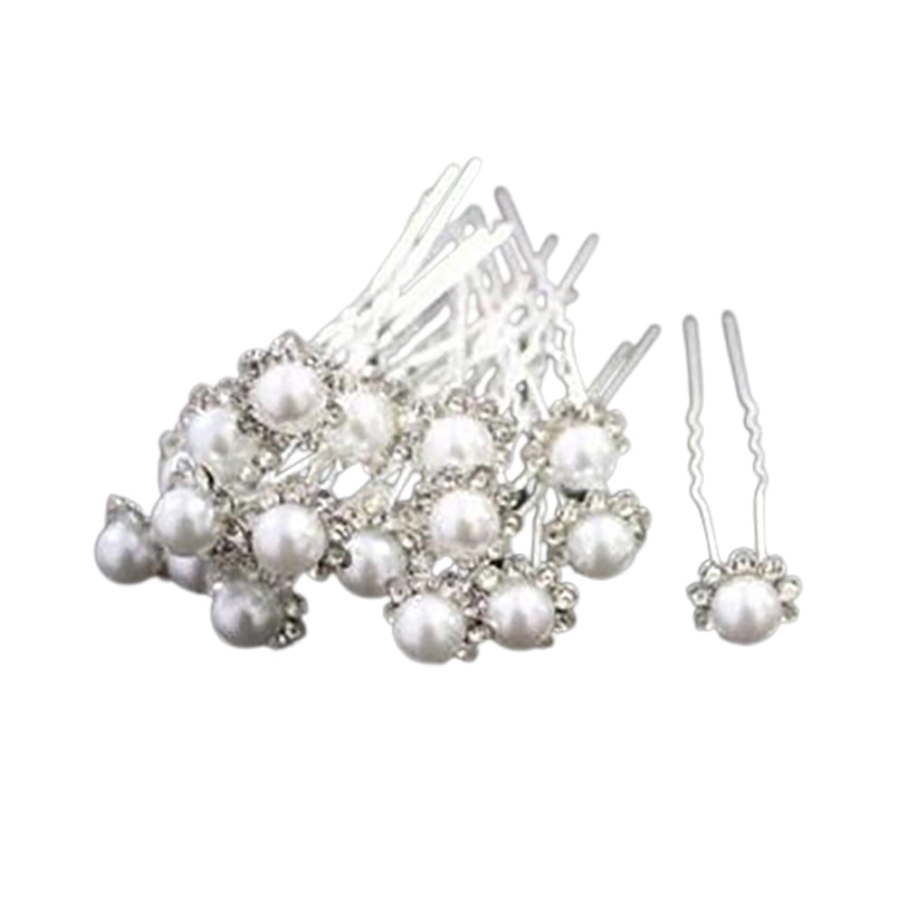 Details about   New Trendy Wedding Bridal Pearl Flower Rhinestone Hair Clips Barrette Side Clips 