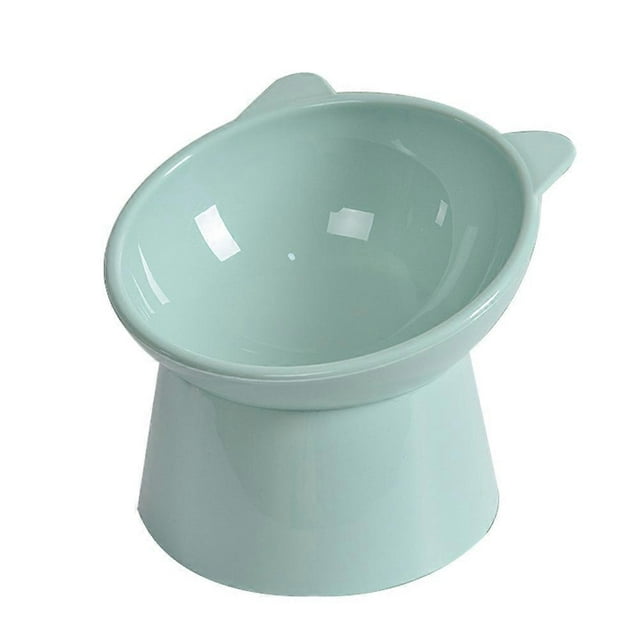 1Pc Slant Pet Eating Bowl Cat Neck Protection Feeder Pet Supply Light