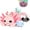 Axolotl-Pink, variant on MorisMos 19.7in Wolf plush toy set with 3 Babies, Soft Stuffed Animal Family