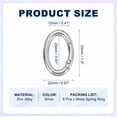 thumbnail image 2 of Uxcell Oval Egg Shaped Spring Snap Keychain Clip, 6 Pcs Metal Trigger Keychain Hook Buckle Silver 32mm, 2 of 7