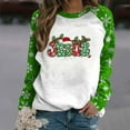 thumbnail image 2 of RKSTN Under $10 Women's Christmas Crewneck Sweatshirts Oversize Christmas Print Pullover Hoodless Sweatshirt Top Women Casual Loose Round Neck Drop Shoulder Long Sleeve Sweatshirt Fall Winter Deals, 2 of 5