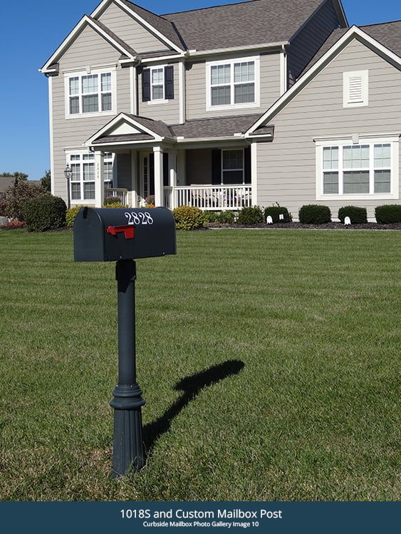 Special Lite Products Standard Textured Black Galvanized Steel Curbside Mailbox, Rust Resistant Powder Coated Finish
