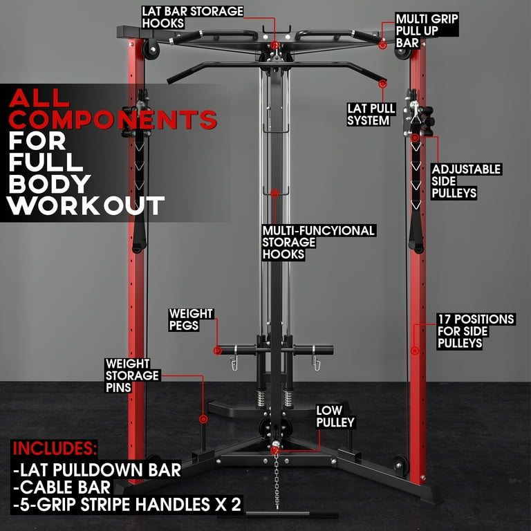 Cable machine with discount pull up bar