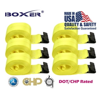 Boxer Pro Series 4 Inch Ratchet Strap Flat Hooks 16,200lbs – Boxer