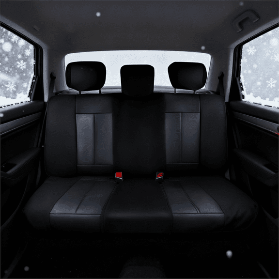 Universal Rear Bench Car Seat Cover, Full-Size Back Seat Protector for Cars SUVs Trucks, All-Season Fit, Upgrade Interior Style, Easy Installation – Rear 3-Seat Cover