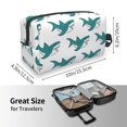 thumbnail image 4 of Goofa Cartoon Shark Printed Toiletry Bag with Handle,Large Capacity Travel Makeup Cosmetic Bag for Women, Carry on Airport Airline Compliant Bag, 4 of 9