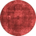 thumbnail image 1 of Ahgly Company Machine Washable Indoor Round Abstract Red Modern Area Rugs, 7' Round, 1 of 4