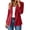 Red, variant on Womens Faux Suede Blazer Business Casual One Button Slim Suit Jackets Lapel Collar Solid Color Trendy Outfits Red M