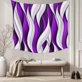 thumbnail image 5 of Purple White Moire Tapestry for Bedroom Wall Hanging Tapestry, Modern Abstract Art Ceiling Backdrop Tapestries Poster Blanket Wall Decor for Teens Room Living Room Dorm 59" x 79", 5 of 8