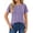 Purple, variant on UVN Blouses for Women Short Sleeve Lace Tops Summer Casual Crewneck Pleated Shirts