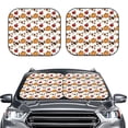 thumbnail image 6 of Lsque Maple leaf nut Mushroom 2 PCS Windshield Sun Shade | CarFoldable Window Covers | Car Accessories Reflect UV for Universal Cars SUV Truck | Small, 6 of 7