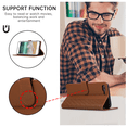 thumbnail image 4 of TECH CIRCLE Leather Case for Google Pixel 7 Pro (6.7") 2022 - Lightweight Folio Functional Phone Case with Stand/Card Slots/Wrist Strap, Protective Slim Cover, Brown, 4 of 8