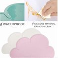 thumbnail image 1 of 2 pcs (pink+white) Silicone Placemat for Kids, Non-slip, Waterproof Washable Cloud Toddler Tablemats, 1 of 4