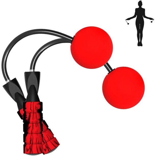Cuerda de saltar inalámbrica con peso, cuerda de saltar sin cuerda para entrenamiento físico, cuerda de velocidad con asas de espuma viscoelástica para ejercicios, para hombres, mujeres y niños,