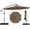 Brown, variant on Costway 10 FT Offset Hanging Umbrella with Base Patio Cantilever Umbrella 360° Rotation Gray