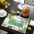 thumbnail image 3 of St. Patrick's Day Placemats Set of 4, Spring Lucky Shamrocks Green Truck Country Placemats for Dining Table, Place Mats for Kitchen Tabletop, Waterproof Wipeable Dining Table Mats Set, 3 of 9