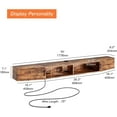thumbnail image 3 of FITUEYES Television Stand with Storage Cabinet, Wood Brown, 70.00 x 12.00 x 7.00 Inches, 3 of 8