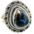 thumbnail image 2 of Pietersite Ring Size 8.5 (925 Sterling Silver)  - Handmade Boho Vintage Jewelry RING133205, 2 of 3