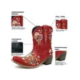 thumbnail image 5 of Ymiytan Women's Embroidery Slip On Cowboy Boots Ladies Western Low Calf Booites Shoes, 5 of 9