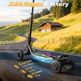thumbnail image 3 of East doll 24V 4 Wheel Electric Scooter for Kids Ages 8-12, 250W Brushless Motor, Max 10 MPH & 8.5 Miles, LED Lights, 5 Speed, Rear Brake, Tiltable Handle Kids E-Scooter, Black, 3 of 9