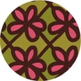 thumbnail image 1 of Ahgly Tapis Rond Lavable en Machine Intérieur Transitionnel Rouge Profond, 7 Pieds Rond, 1 of 7