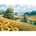 thumbnail image 2 of Withaar, Reint 14x11 Gold Ornate Wood Framed with Double Matting Museum Art Print Titled - Sunflower hill, 2 of 4
