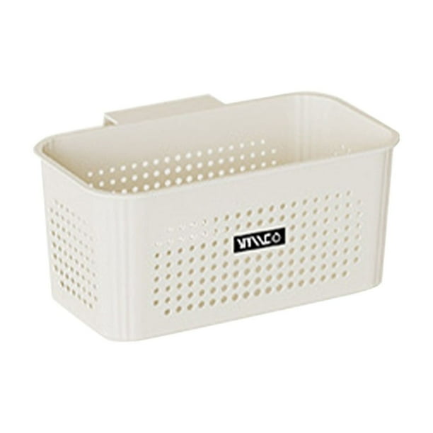 Cesta de almacenamiento de plástico para lavandería, baño o dormitorio. Organizador multiusos para ropa, toallas, juguetes y objetos pequeños. Contenedor compacto con asas para el hogar, dormitorio,