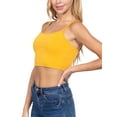thumbnail image 5 of FashionMille Women Basic Casual Yoga Workout Adjustable Spaghetti Strap Cami Crop Top Shirt, 5 of 5