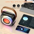 thumbnail image 4 of Bocina JYX, Altavoz Bluetooth Portátil con Micrófonos Inalámbricos y Luces LED de Colores, D39, 4 of 9