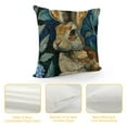 thumbnail image 4 of SHANXI Flower Throw Pillow Covers Farmhouse Cushion Cover White Linen Toss Pillows for Living Room 18x18in, 4 of 5