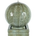 thumbnail image 3 of 34" Cement Outdoor Fountain, Patina Sphere Water Fountain, Pedestal Bubbler Waterfall Fountain for Garden Backyard Courtyard, 3 of 13