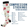 thumbnail image 2 of FORMRS Womens Knee High Socks Casual Long Thick Travel Daily Wear, 1 Pair, Red Cherry, 2 of 6