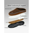 thumbnail image 4 of DL Memory Foam House Slippers for Men Indoor, Comfy Slip On Warm Winter Mens Bedroom Slippers, 4 of 7
