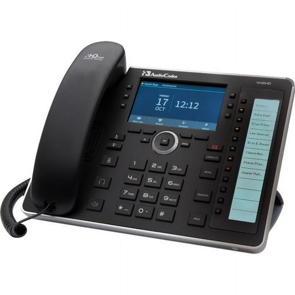 AudioCodes SFB 445HD 4.3in PoE GbE IP Phone with Bluetooth and Wi-Fi