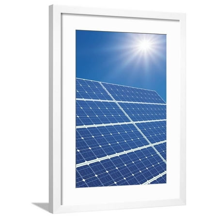 Solar Panels In the Sun Framed Print Wall Art By Detlev Van