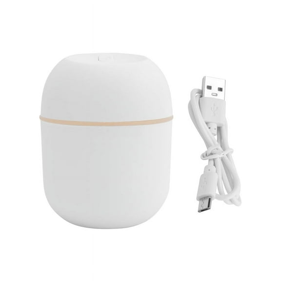 Air Humidifier USB Small 220Ml Mini Portable Cool Mist Diffuser for Bedroom Office Desk Car Travel Aroma Atomizer,White