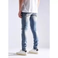 thumbnail image 3 of Embellish NYC Men's Thrash Destruct Rips Distressed Skinny Fit Denim Jeans (30, Indigo Blue Stonewashed), 3 of 7